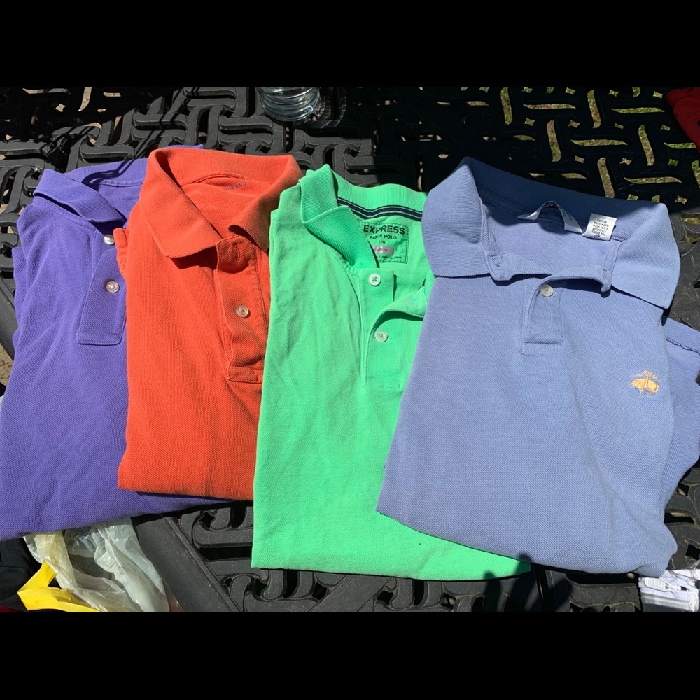 4 men’s cotton polo shirts